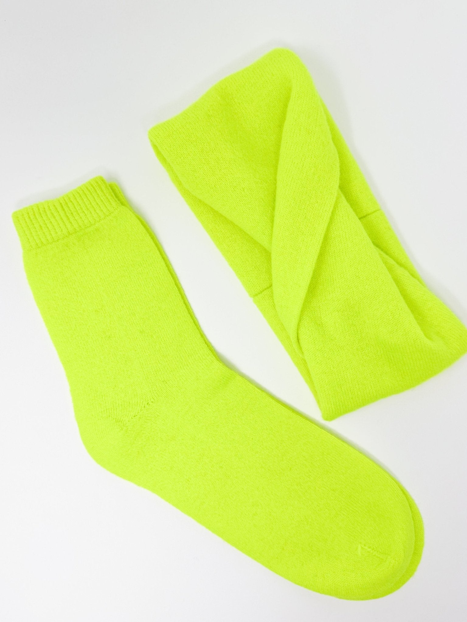 Pure Cashmere Headband | Neon Yellow - Bombaby