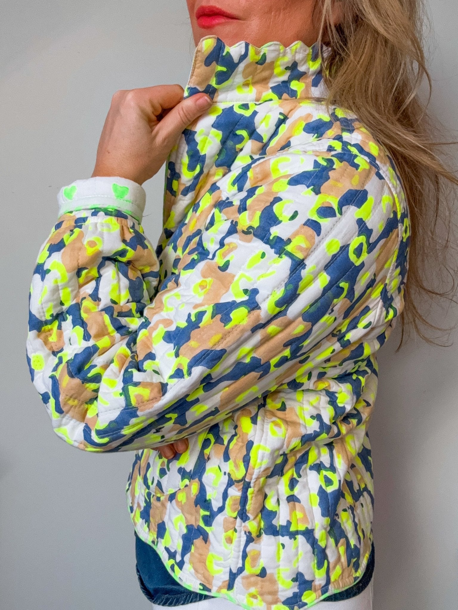 Quilted Jacket | Neon Storm - Bombaby