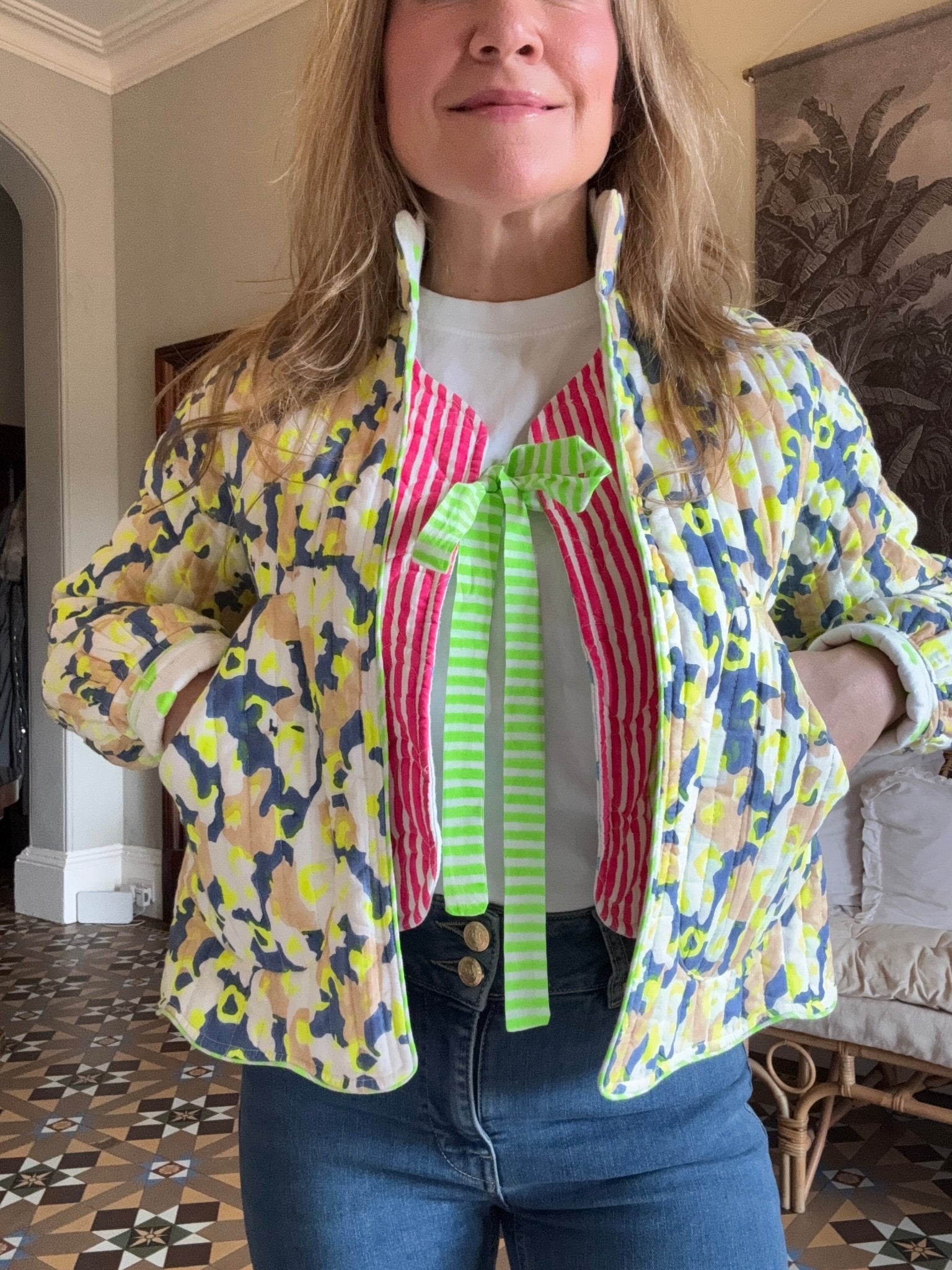 Quilted Jacket | Neon Storm - Bombaby