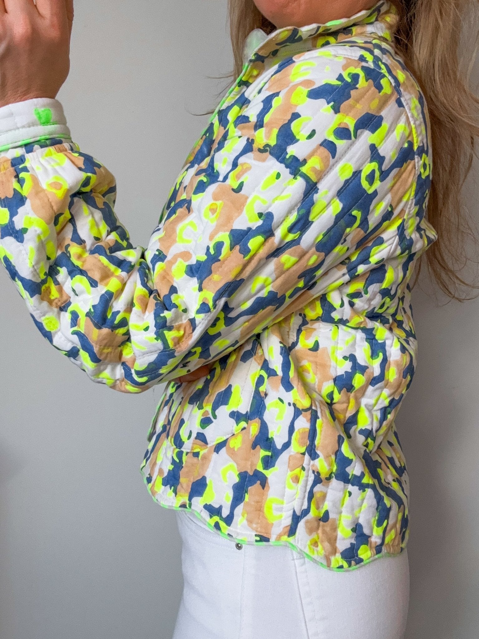 Quilted Jacket | Neon Storm - Bombaby