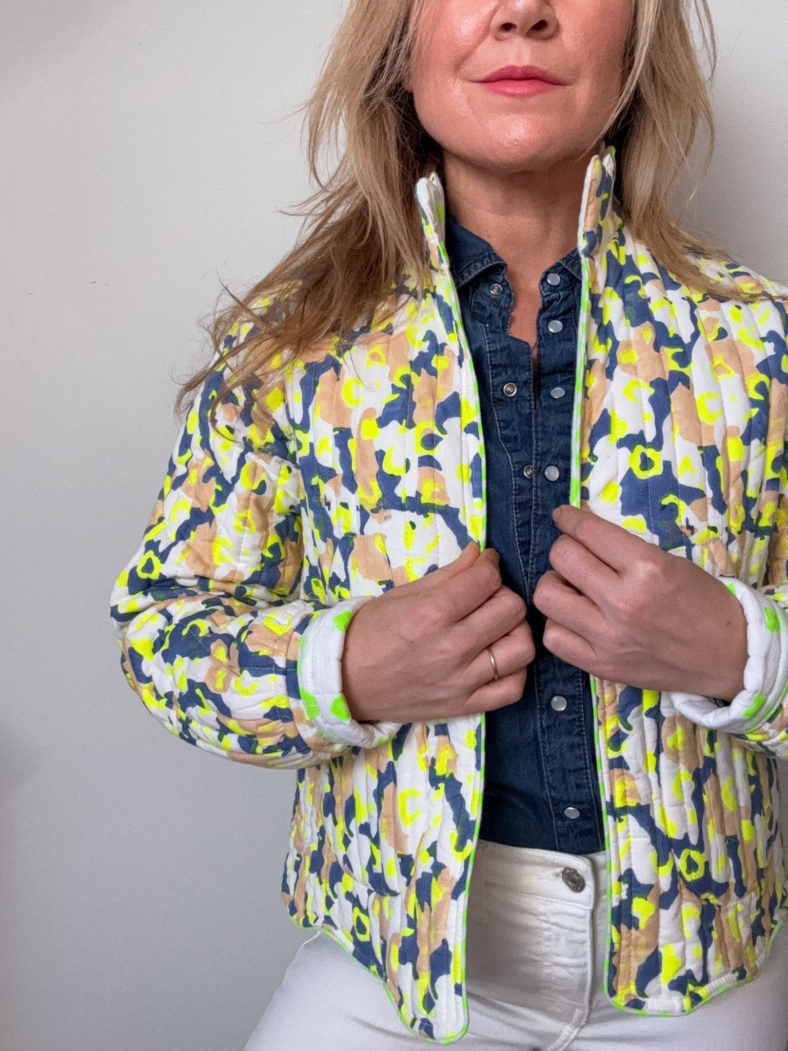 Quilted Jacket | Neon Storm - Bombaby