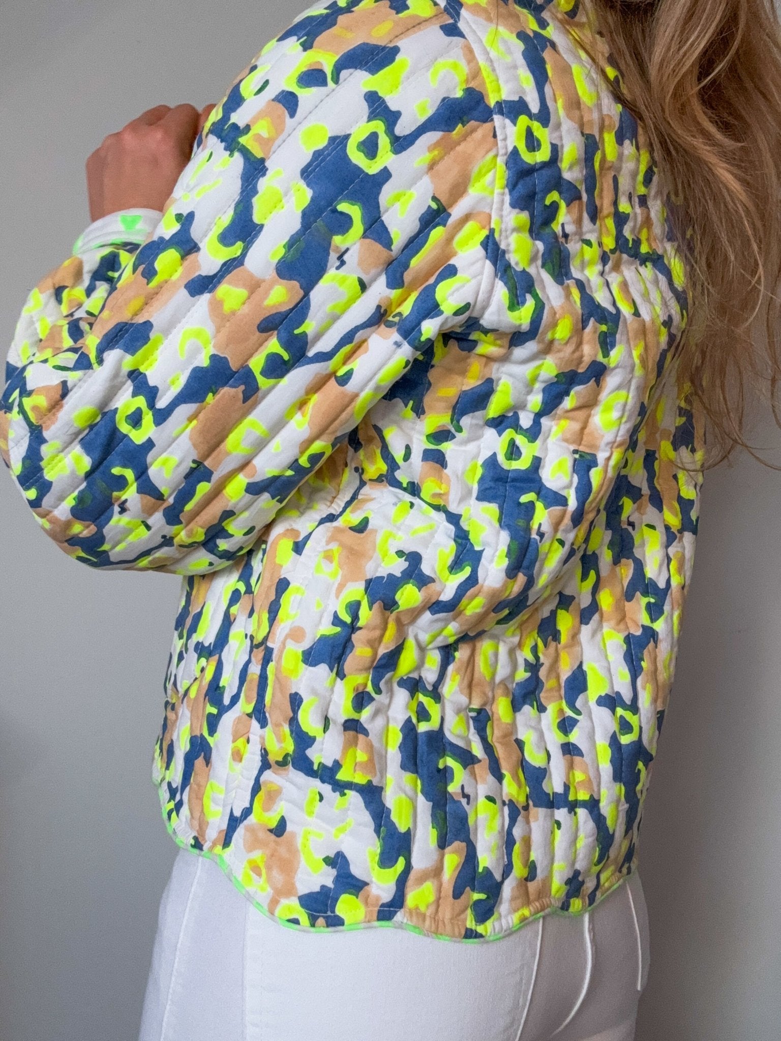 Quilted Jacket | Neon Storm - Bombaby