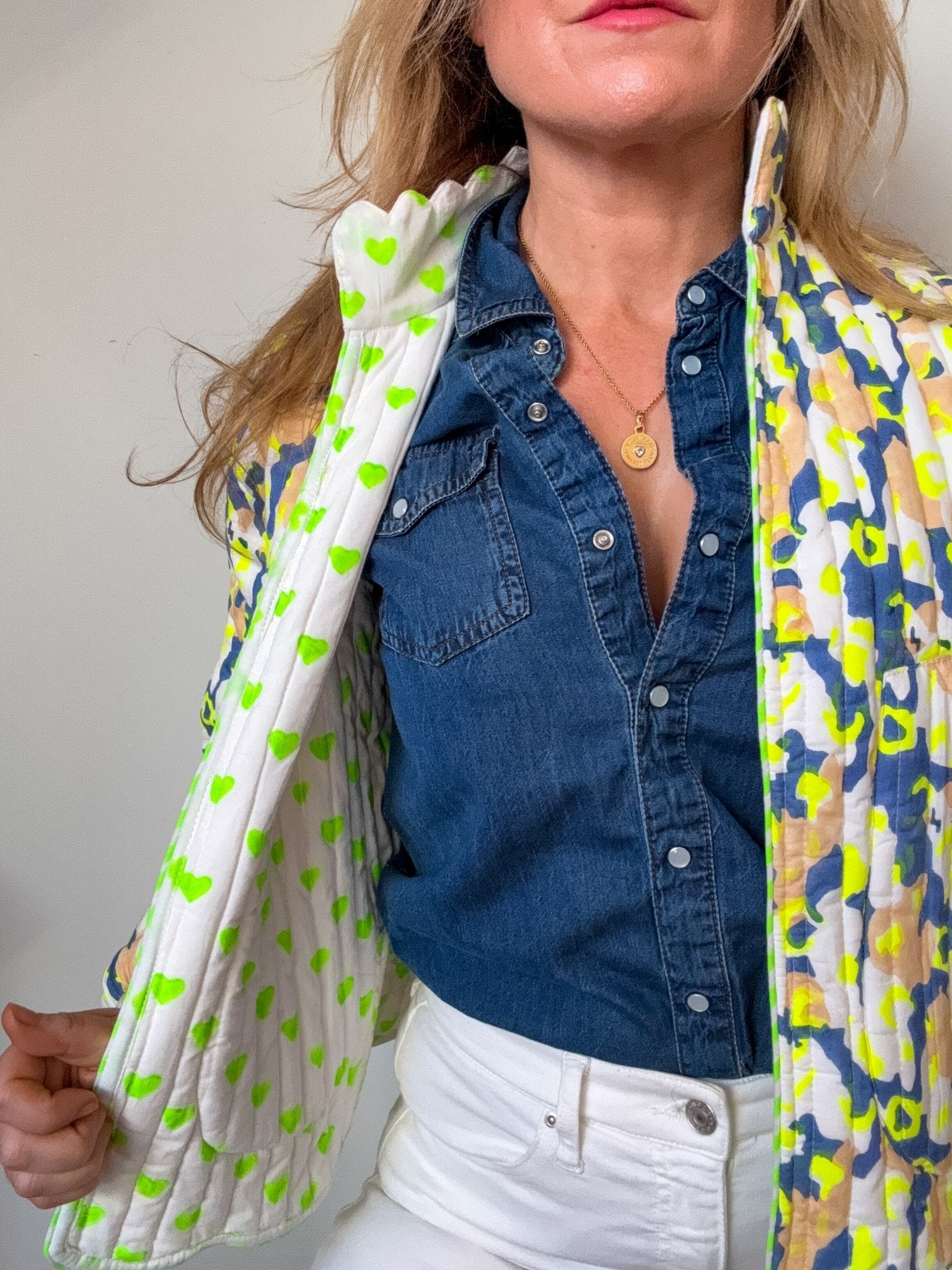 Quilted Jacket | Neon Storm - Bombaby