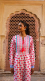 Quilted Jumpsuit | Neon Pink Bows - Bombaby