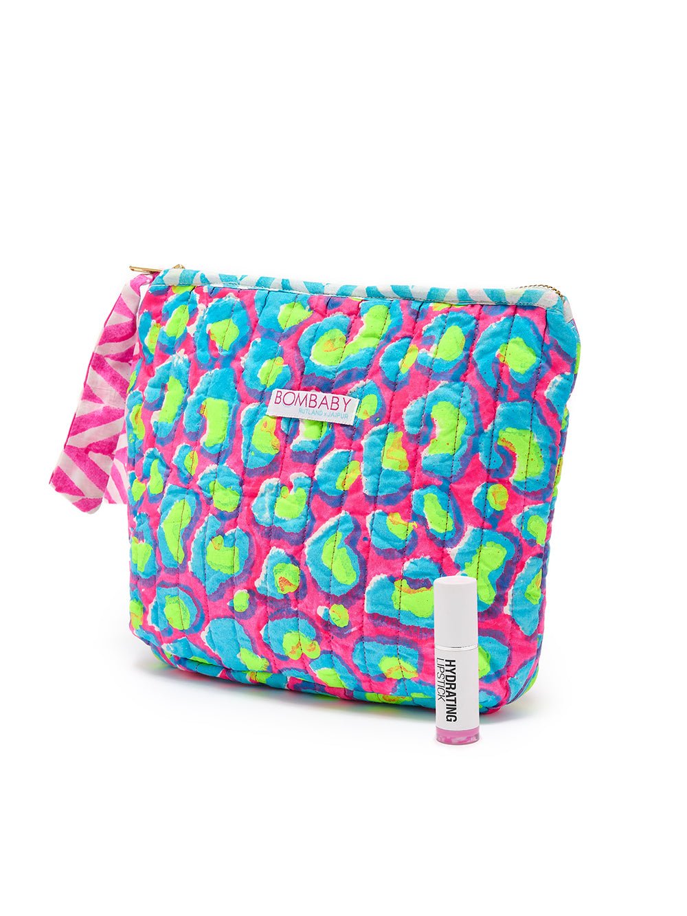 Quilted Make Up Bag | Electric Safari - Bombaby