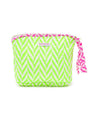 Quilted Make Up Bag | Neon Green - Bombaby