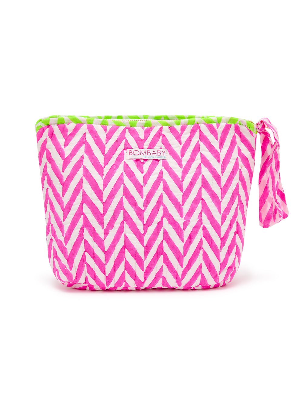 Quilted Make Up Bag | Neon Pink - Bombaby