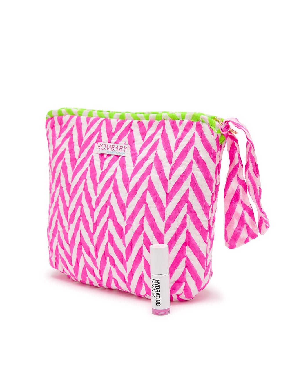 Quilted Make Up Bag | Neon Pink - Bombaby