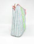 Quilted Make Up Bag | Sunwashed Blue - Bombaby