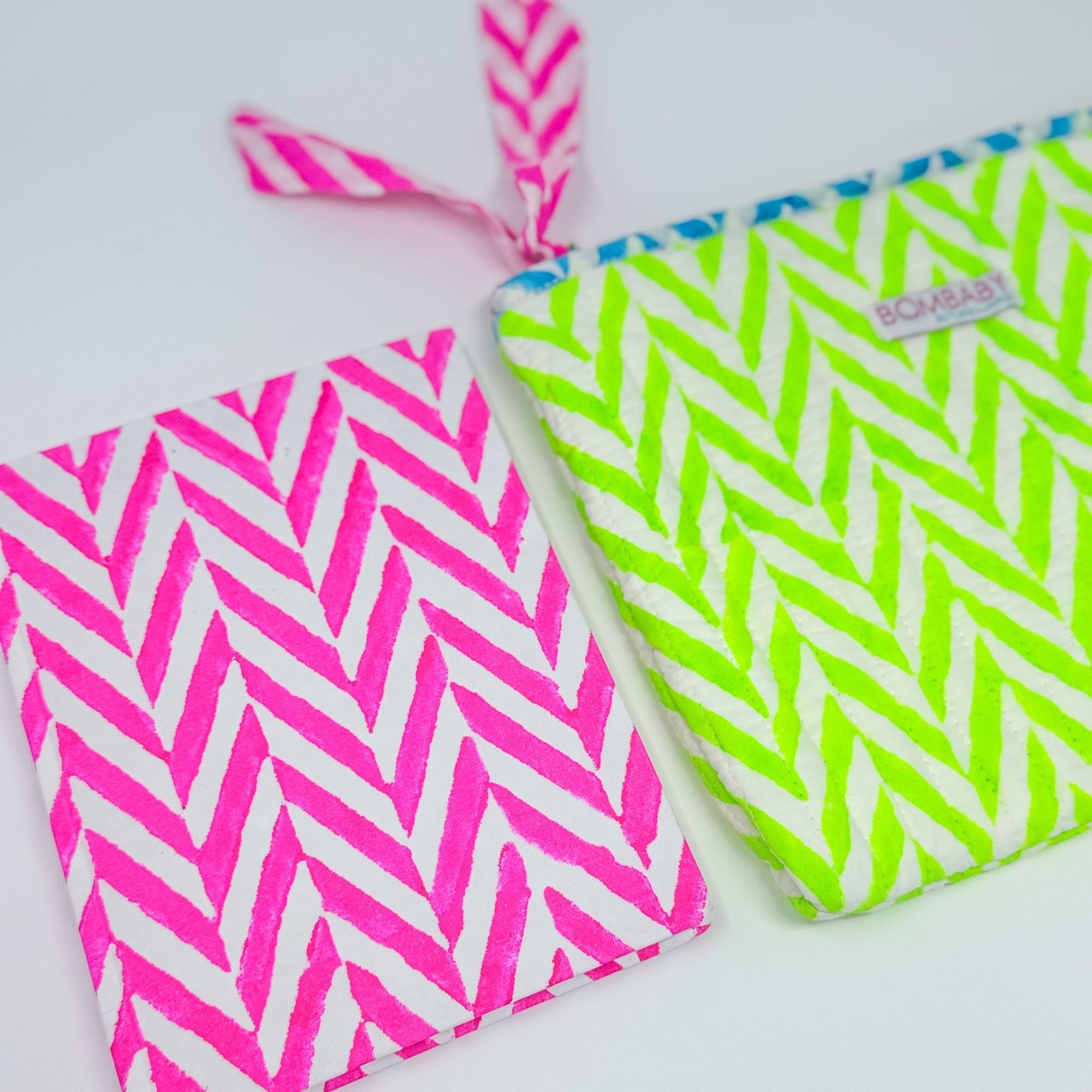 Quilted Pouch &amp; Journal Gift Set | Ltd Ed Gift For Teachers - Bombaby