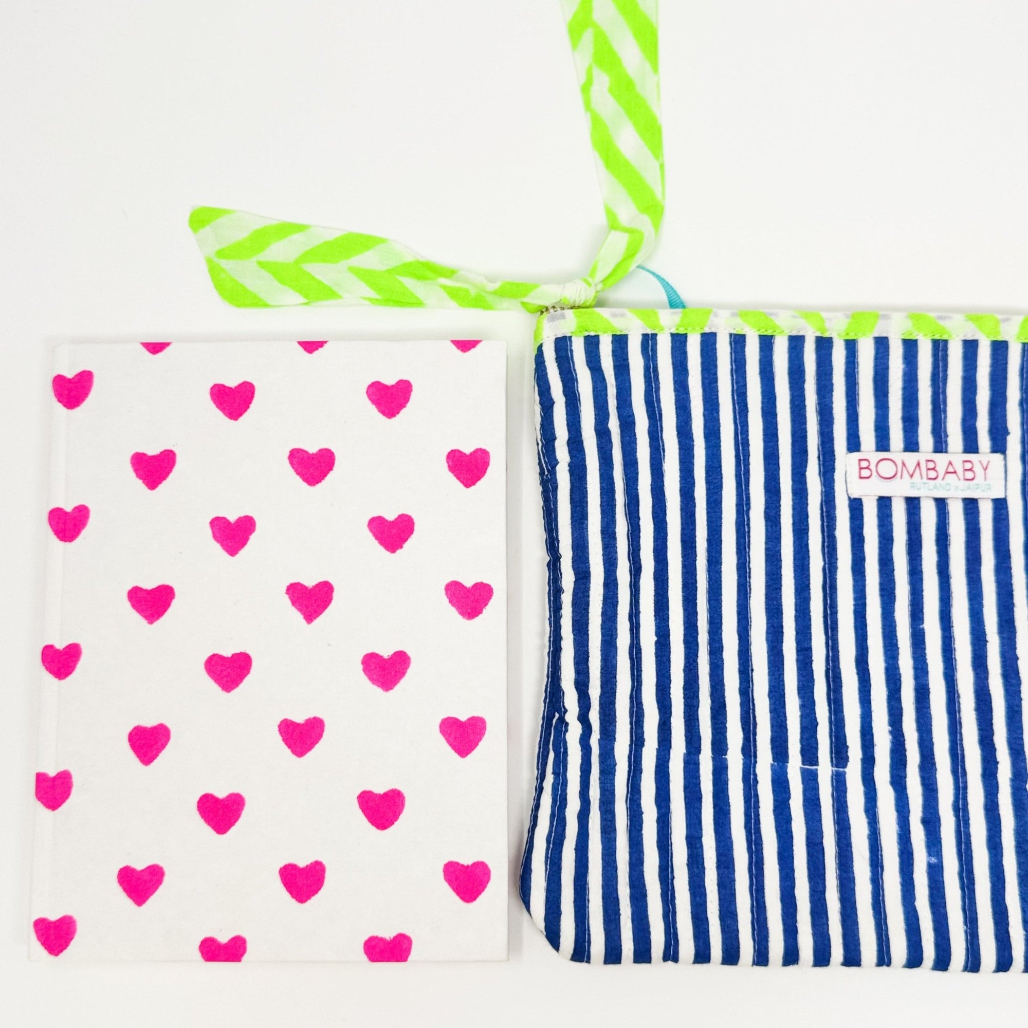 Quilted Pouch & Journal Gift Set | Ltd Ed Gift For Teachers - Bombaby