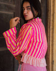 Quilted Ruffle Jacket | Elle - Bombaby