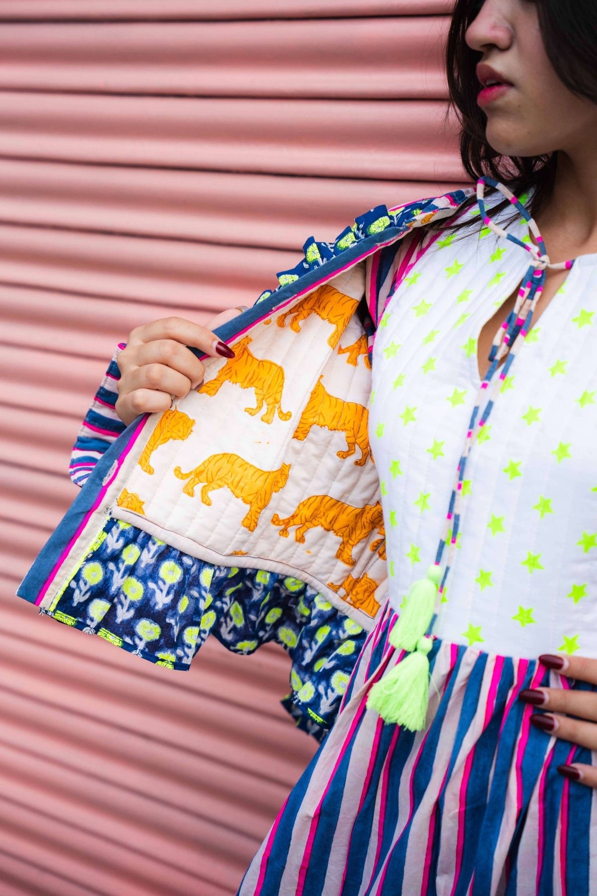 Quilted Ruffle Jacket | Tess - Bombaby