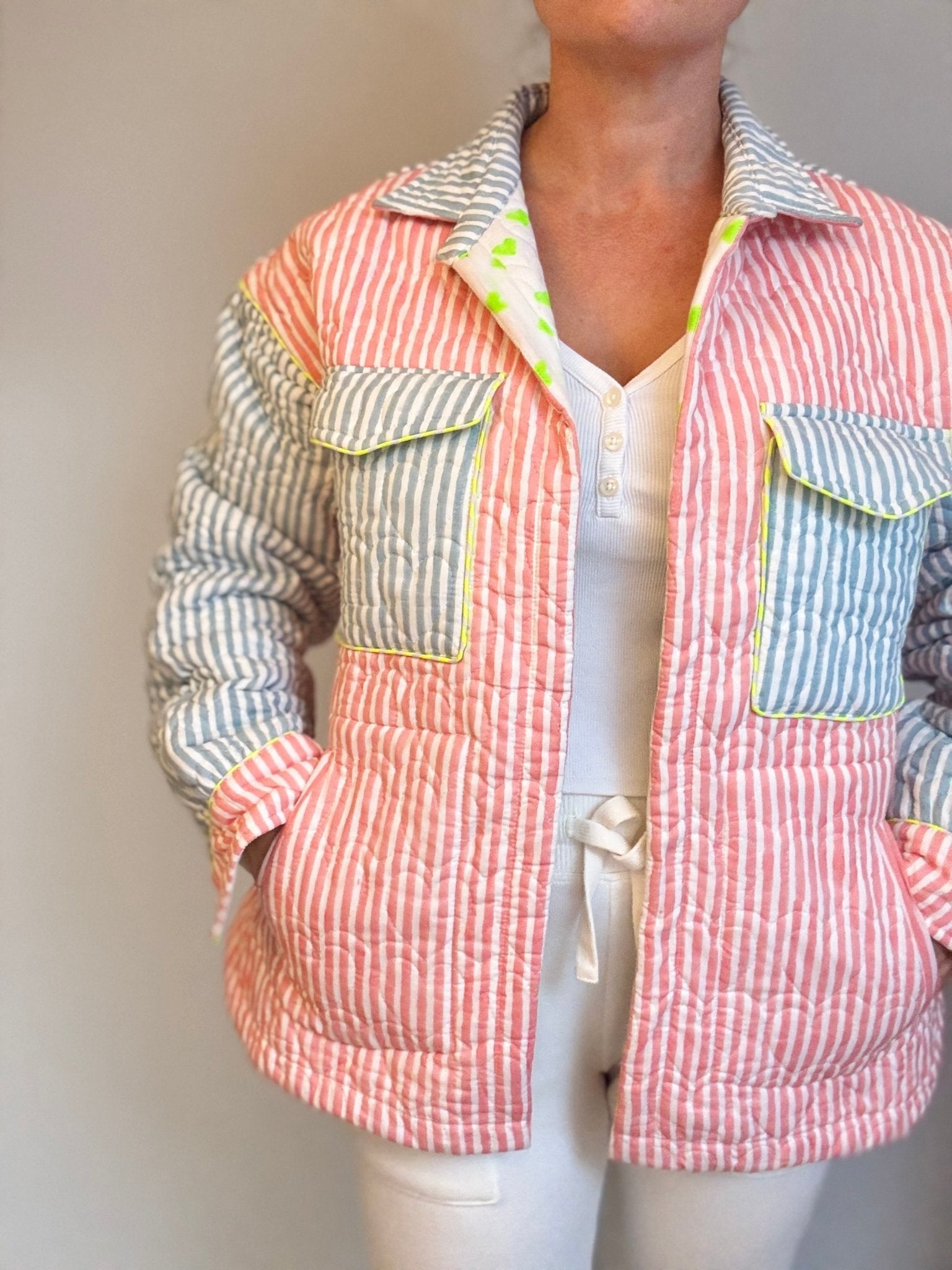 Quilted Shacket | Sunwashed - Bombaby