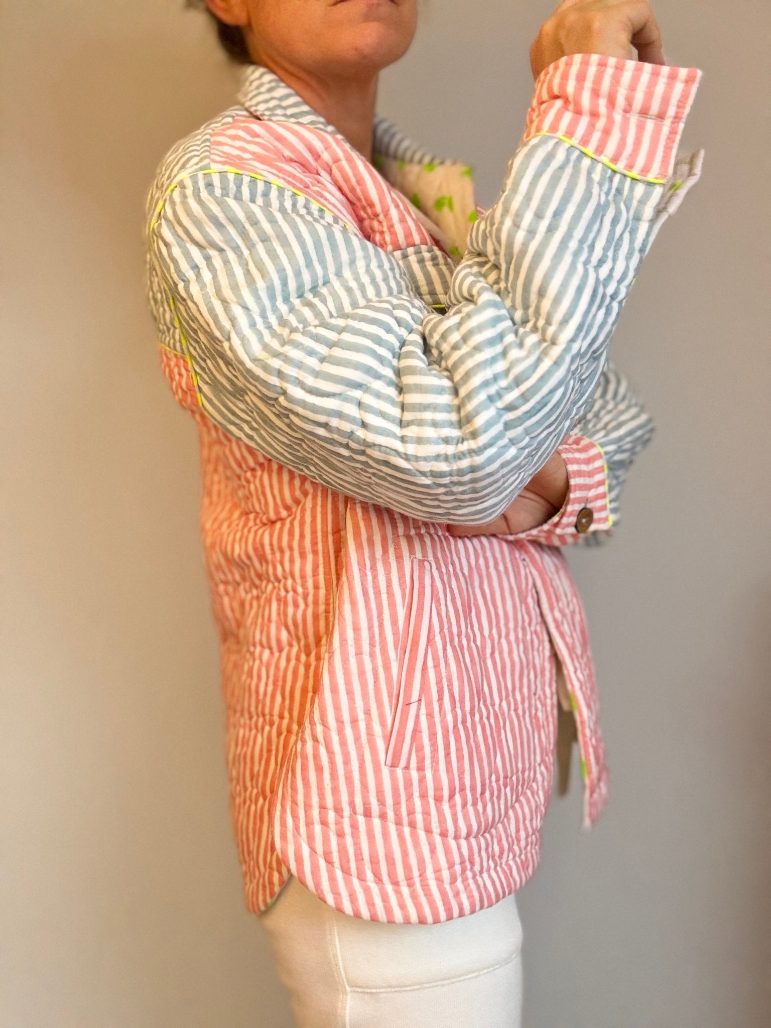 Quilted Shacket | Sunwashed - Bombaby