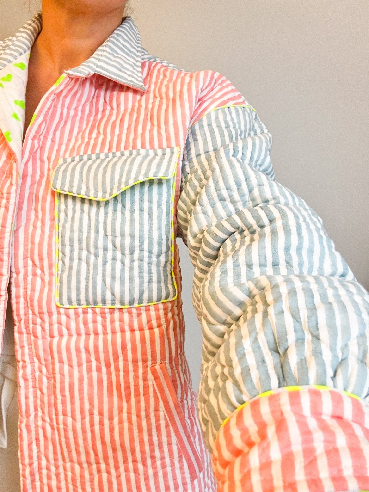 Quilted Shacket | Sunwashed - Bombaby