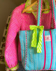 Quilted Tote Bag | Malibu Pop - Bombaby