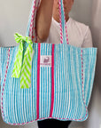 Quilted Tote Bag | Malibu Pop - Bombaby