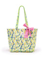 Quilted Tote Bag | Neon Storm - Bombaby