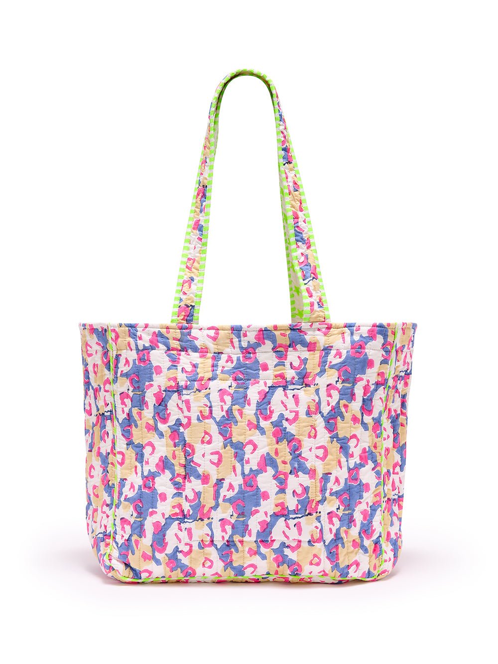 Quilted Tote Bag | Pink Mirage - Bombaby