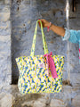 Quilted Tote Bag | Rebel Camo (Neon Storm) - Bombaby