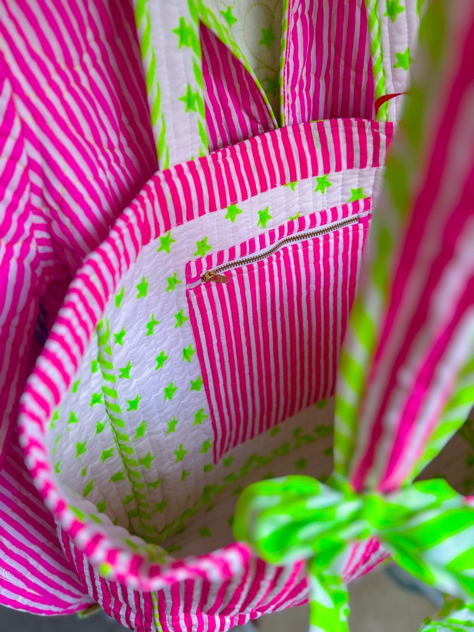 Quilted Tote Bag | Sugar Rush - Bombaby