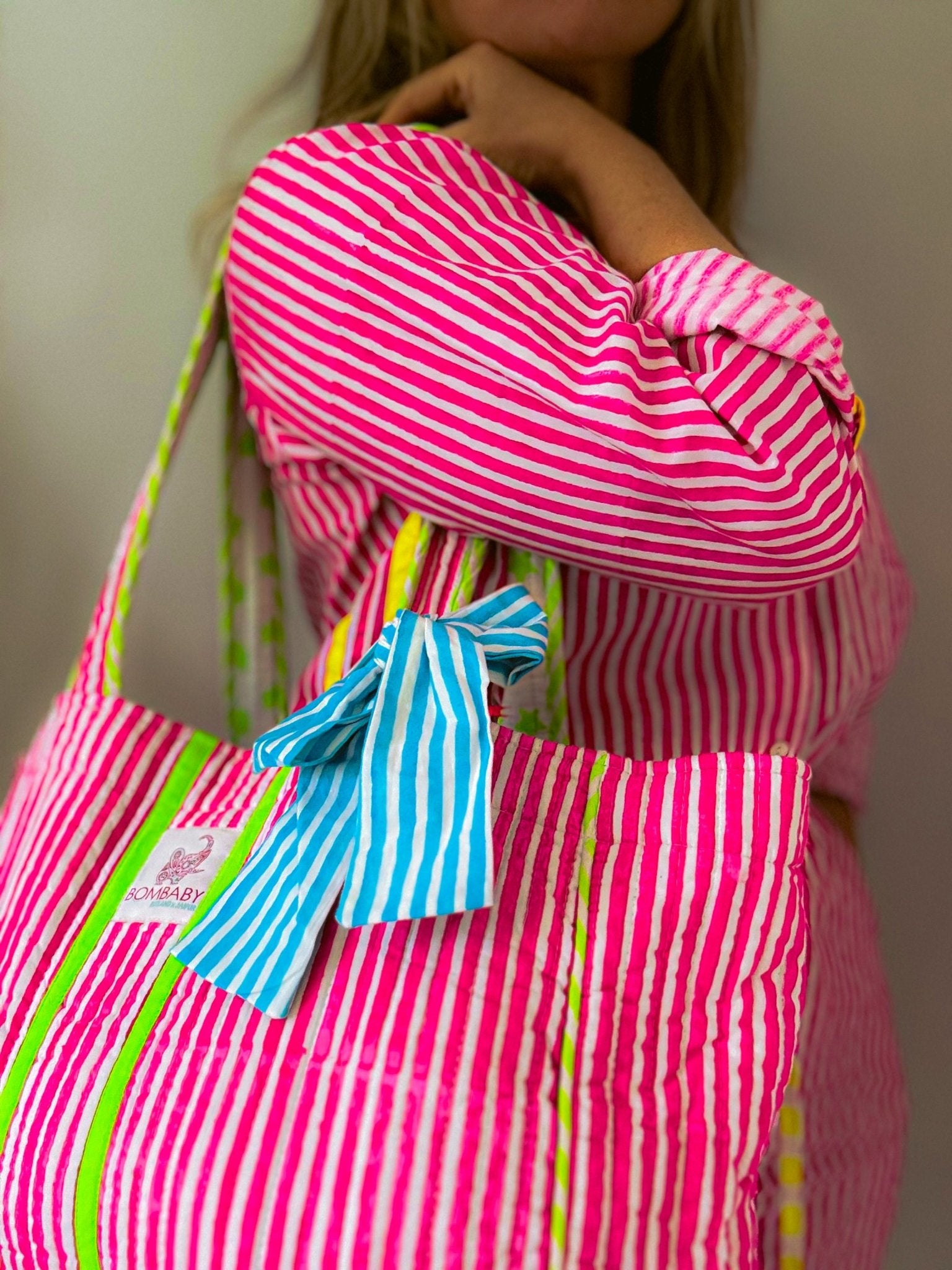 Quilted Tote Bag | Sugar Rush - Bombaby