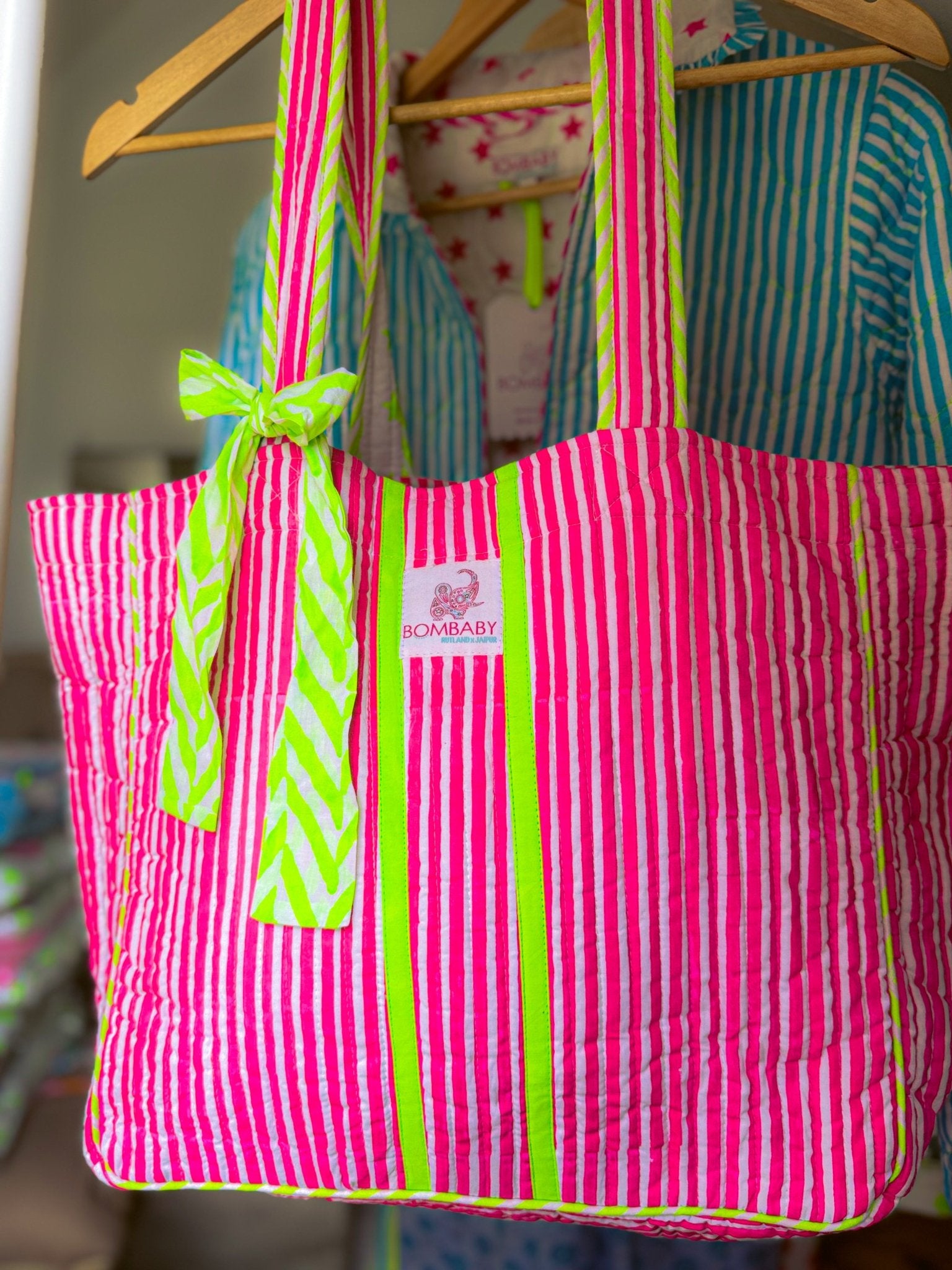 Quilted Tote Bag | Sugar Rush - Bombaby