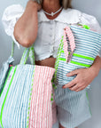 Quilted Tote Bag | Sunwashed - Bombaby