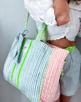 Quilted Tote Bag | Sunwashed - Bombaby