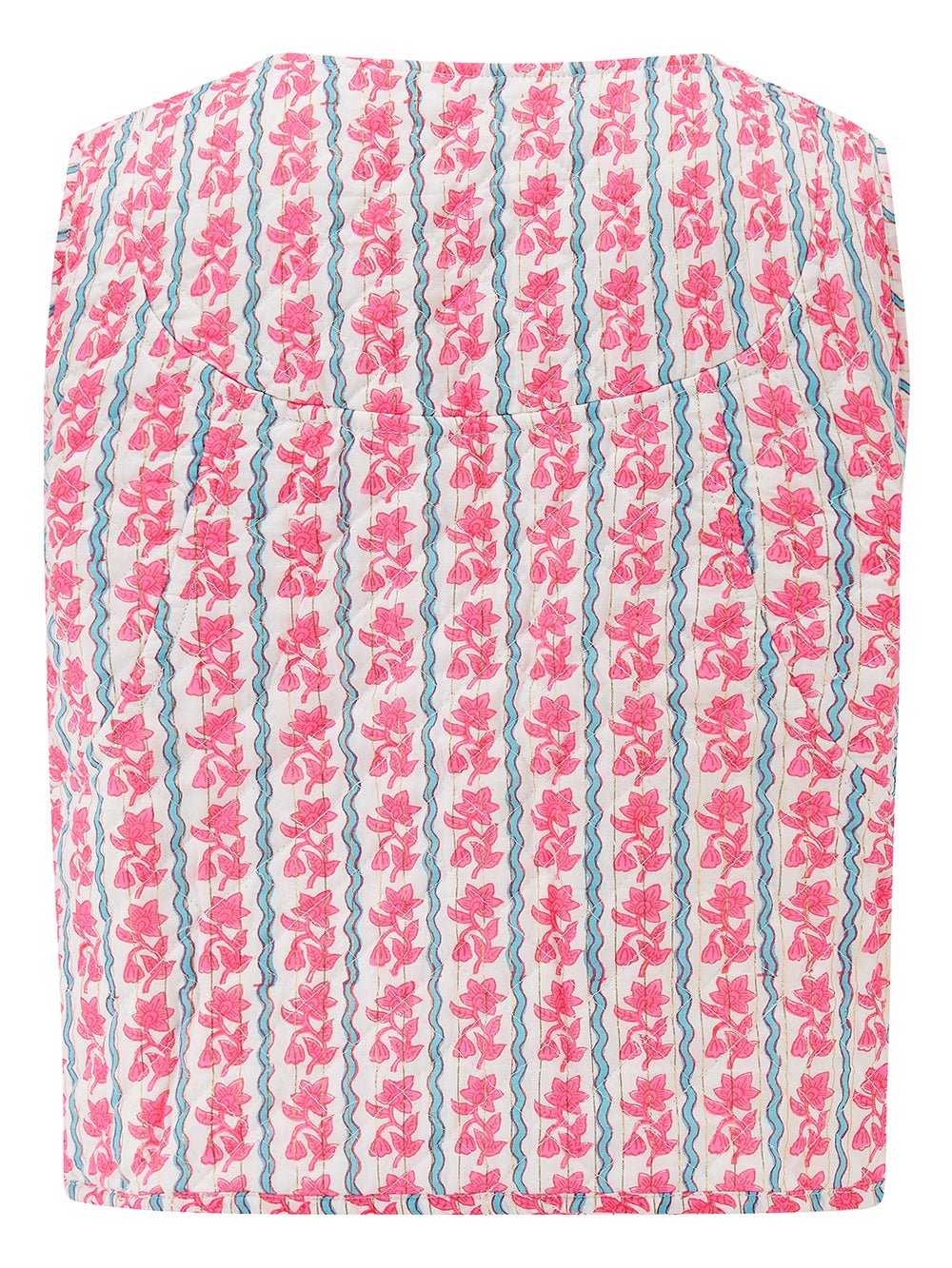Quilted Waistcoat | Mughal Bloom - Bombaby