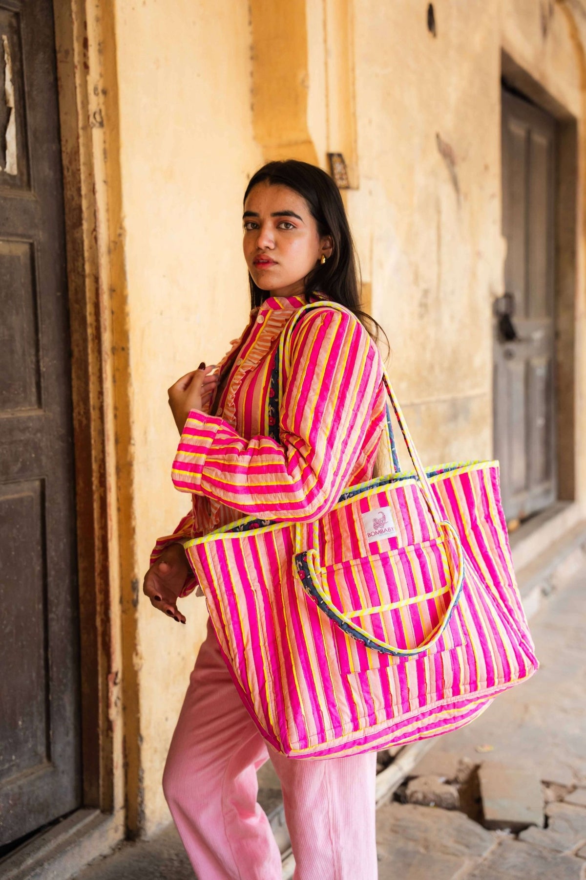 Quilted Zip Tote Bag | Elle - Bombaby