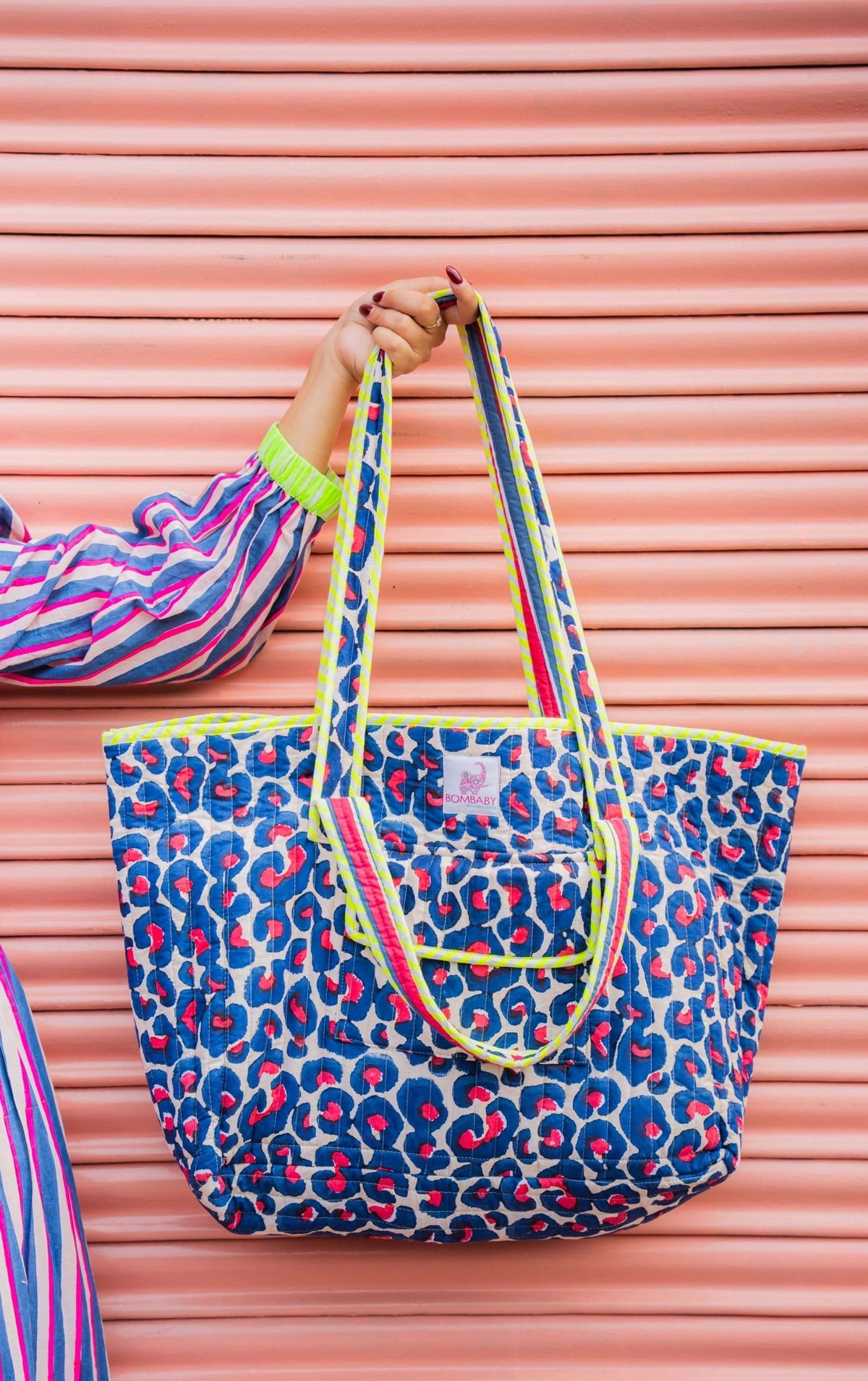 Quilted Zip Tote Bag | Winter Glamazon - Bombaby