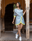 Ruffle Wrap Mini Skirt | Mykonos Blue PRE ORDER - Bombaby