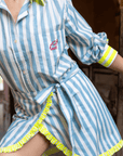 Ruffle Wrap Mini Skirt | Mykonos Blue PRE ORDER - Bombaby