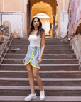 Ruffle Wrap Mini Skirt | Mykonos Blue PRE ORDER - Bombaby
