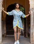 The Oversized Poplin Shirt | Mykonos Blue PRE ORDER - Bombaby
