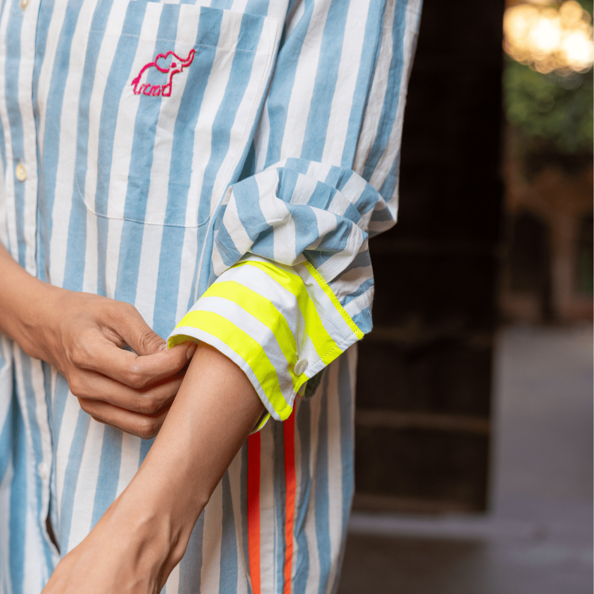 The Oversized Poplin Shirt | Mykonos Blue PRE ORDER - Bombaby