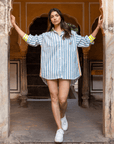 The Oversized Shirt | Mykonos Blue PRE ORDER - Bombaby