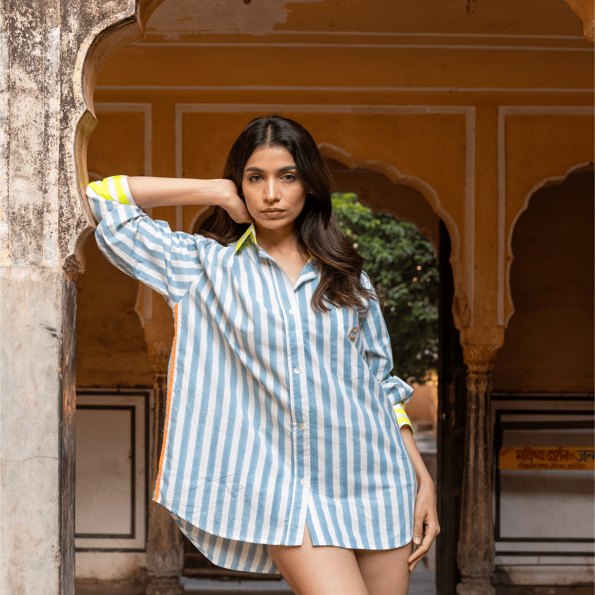 The Oversized Shirt | Mykonos Blue PRE ORDER - Bombaby