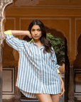 The Oversized Shirt | Mykonos Blue PRE ORDER - Bombaby