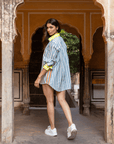 The Oversized Shirt | Mykonos Blue PRE ORDER - Bombaby