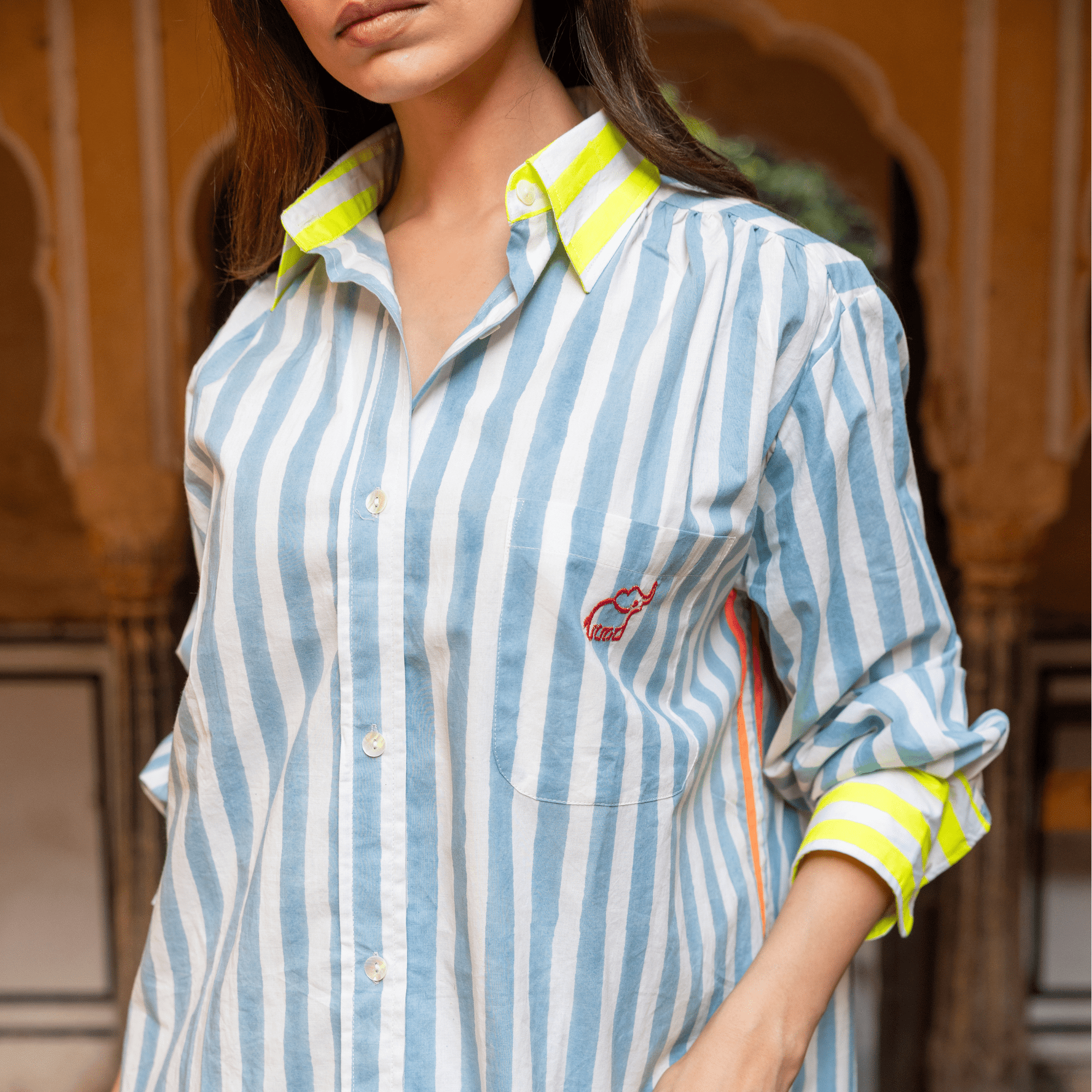 The Oversized Shirt | Mykonos Blue PRE ORDER - Bombaby