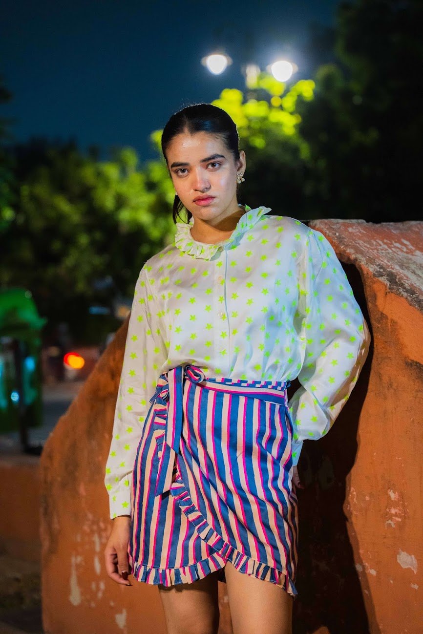 The Party Blouse | Neon Stars - Bombaby