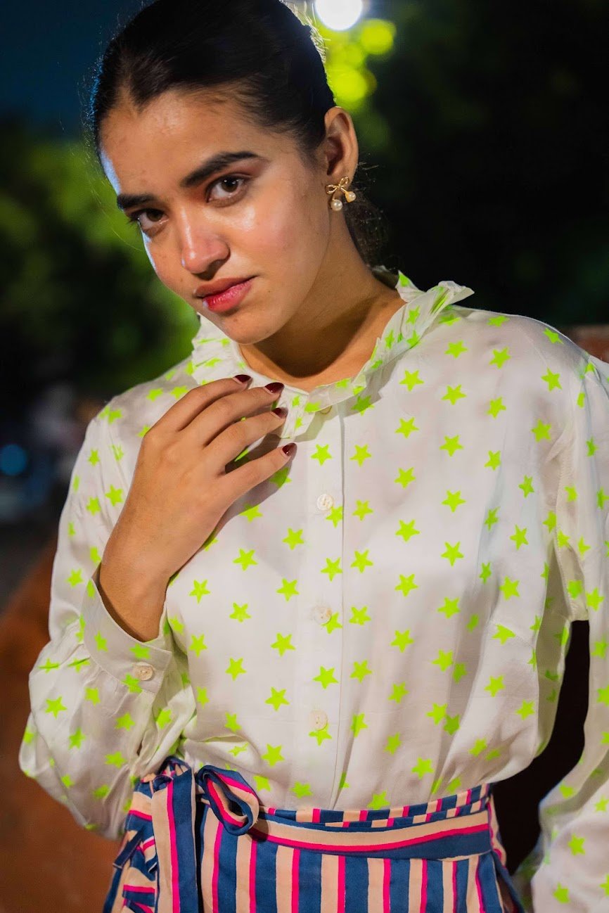 The Party Blouse | Neon Stars - Bombaby