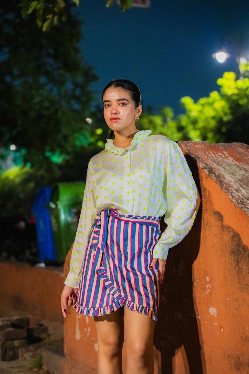 The Party Blouse | Neon Stars - Bombaby