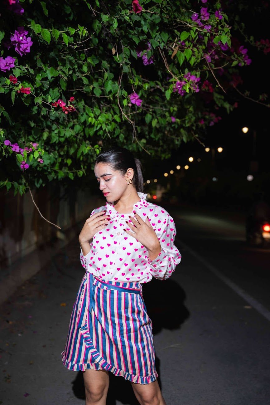 The Party Skirt | Satin Stripes - Bombaby