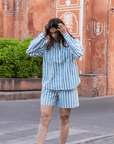 The Pop Shirt | Mykonos Blue PRE ORDER - Bombaby