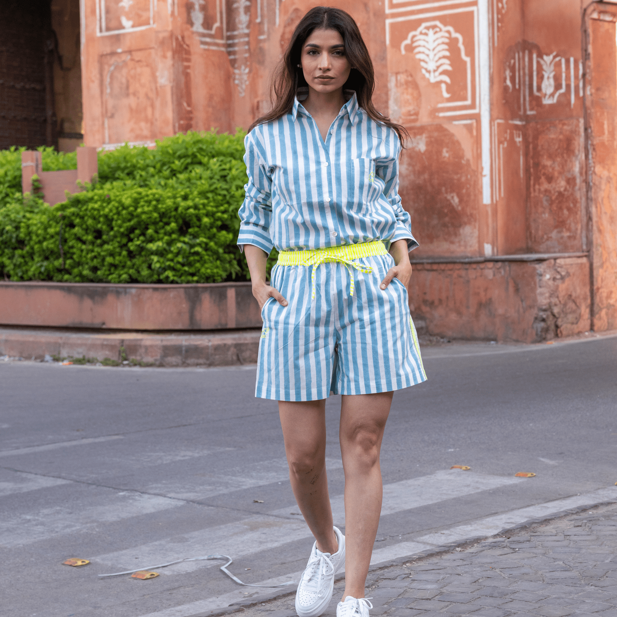 The Pop Shorts | Mykonos Blue PRE ORDER - Bombaby