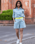 The Pop Shorts | Mykonos Blue PRE ORDER - Bombaby